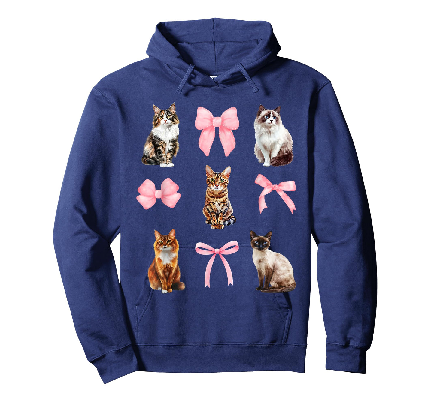 Cute Cat Coquette and Pink Bows for Cat Lovers T-Shirt