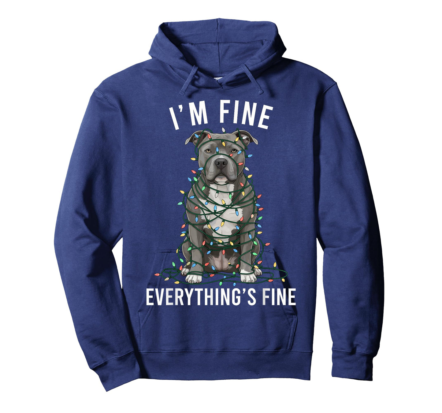 Pitbull Christmas I'm Fine Everything is Fine T-Shirt