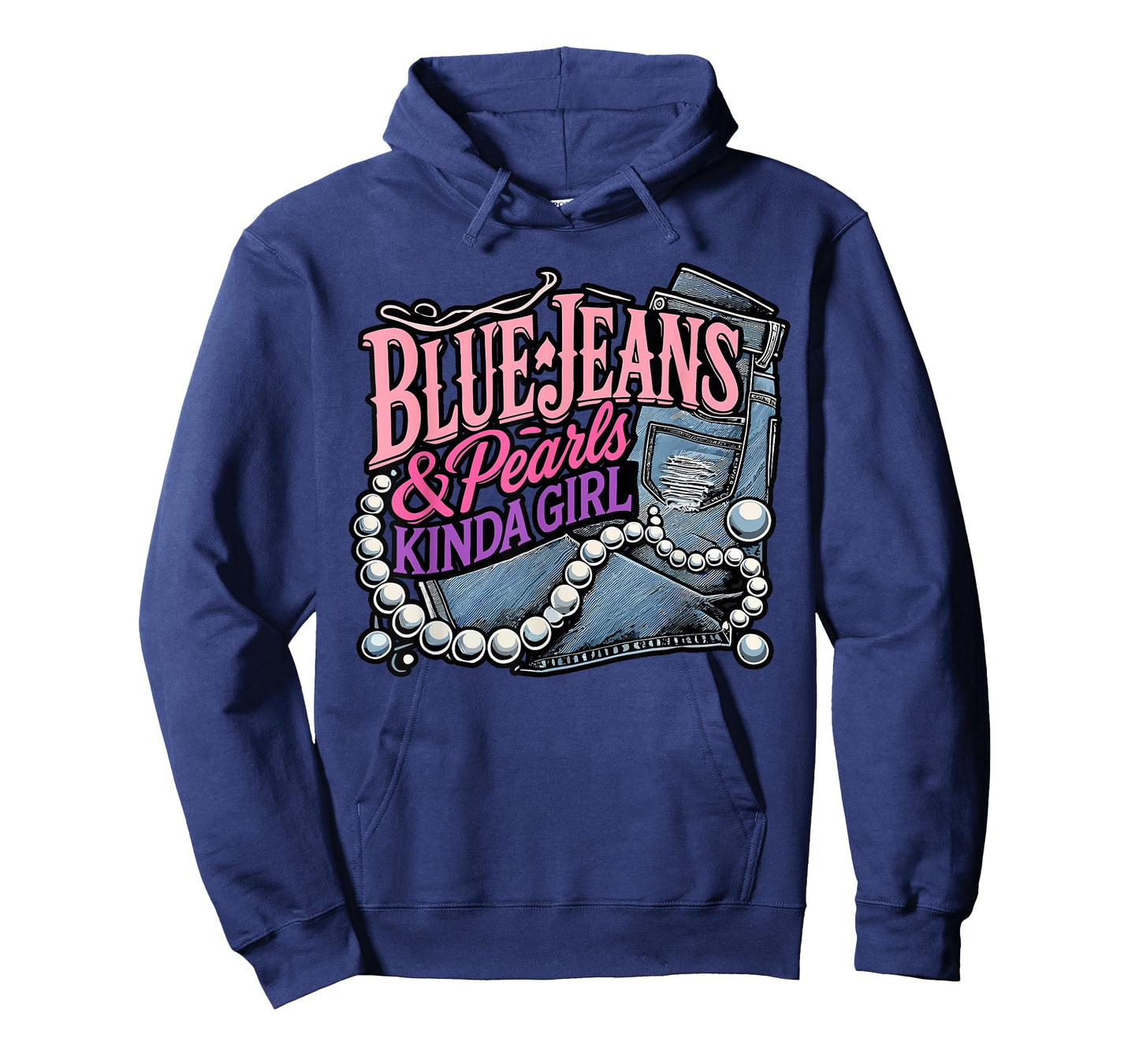Blue Jeans & Pearls Kinda Girl Stylish T-Shirt