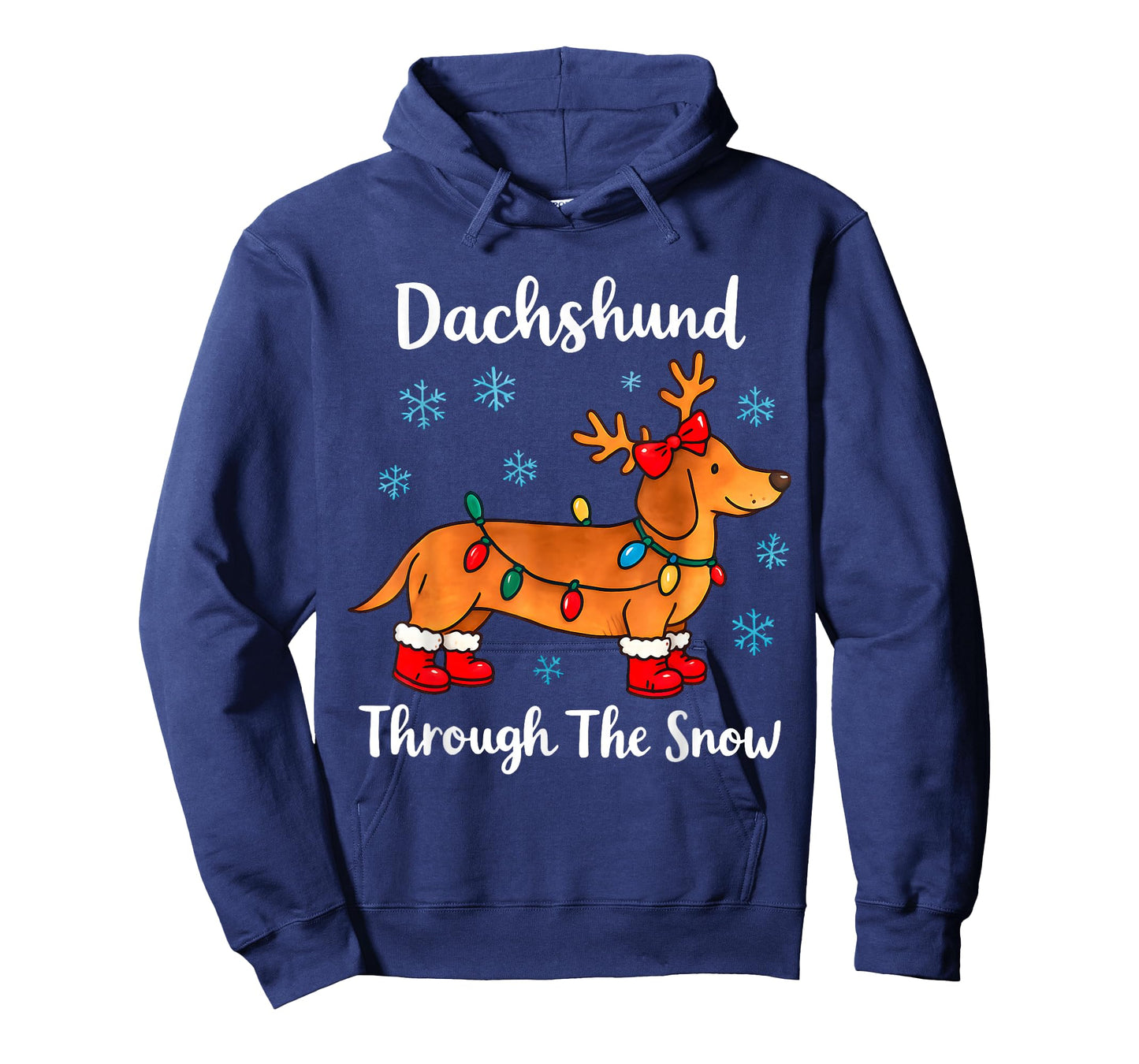 Funny Dachshund Through The Snow Christmas Dog T-Shirt