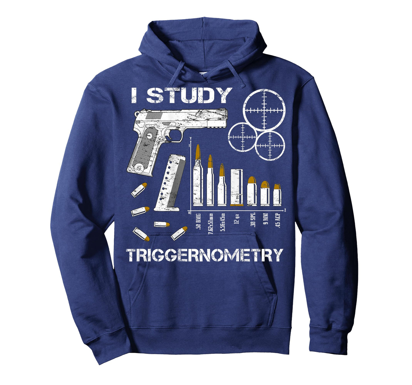 I Study Triggernometry Gun ( on back ) Funny Gift Tee T-Shirt