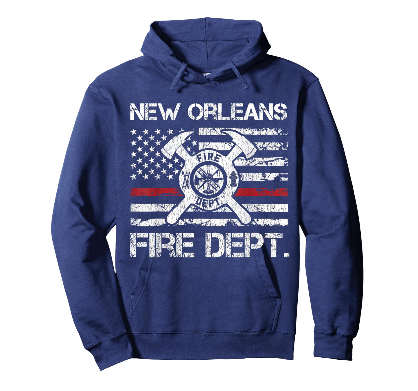 New Orleans Louisiana Fire Department Thin Red Line Fireman T-Shirt