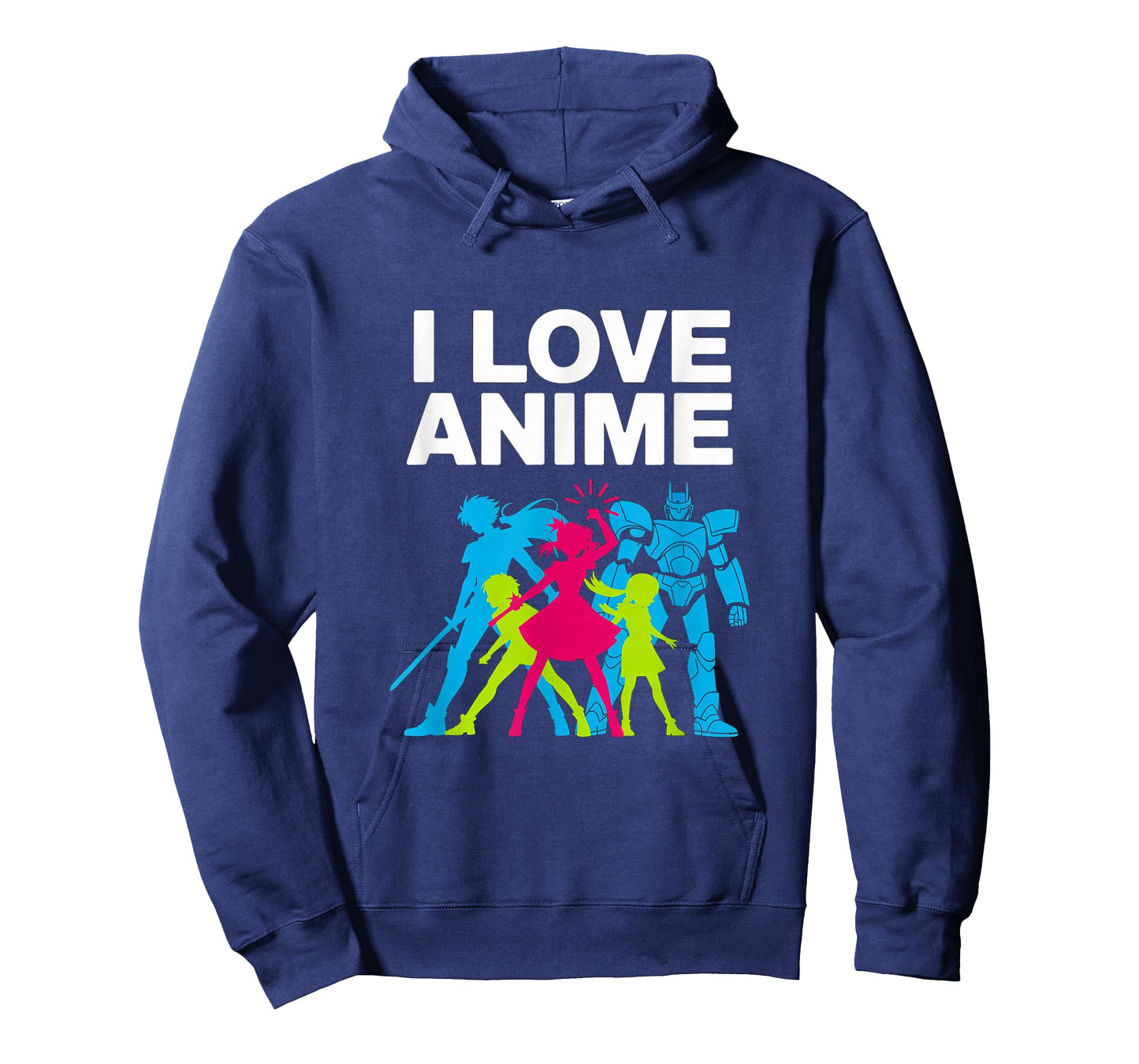 I Love Anime Silhouette Characters T-Shirt