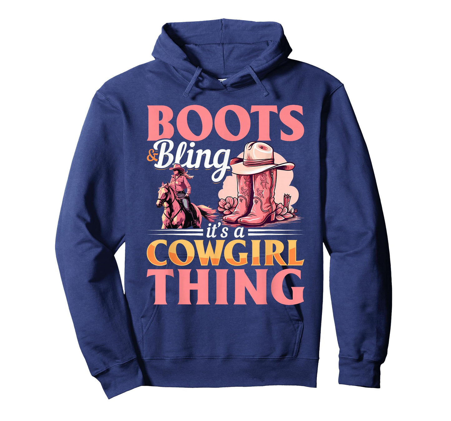 Rodeo Western Country Southern Cowgirl hat - Boots & Bling T-Shirt