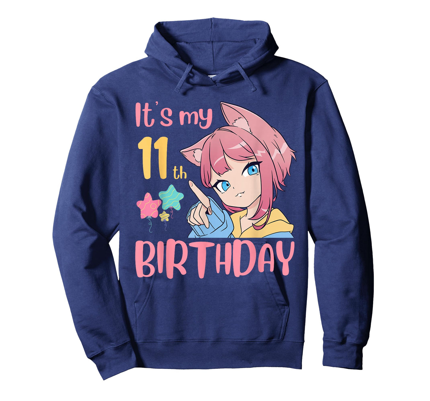 It's My 11th Birthday Anime Birthday Girl 11 Years Old Bday T-Shirt