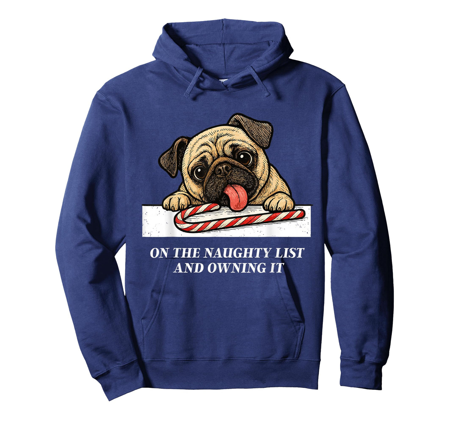 On The List Pug Christmas Funny Dog Holiday Season T-Shirt