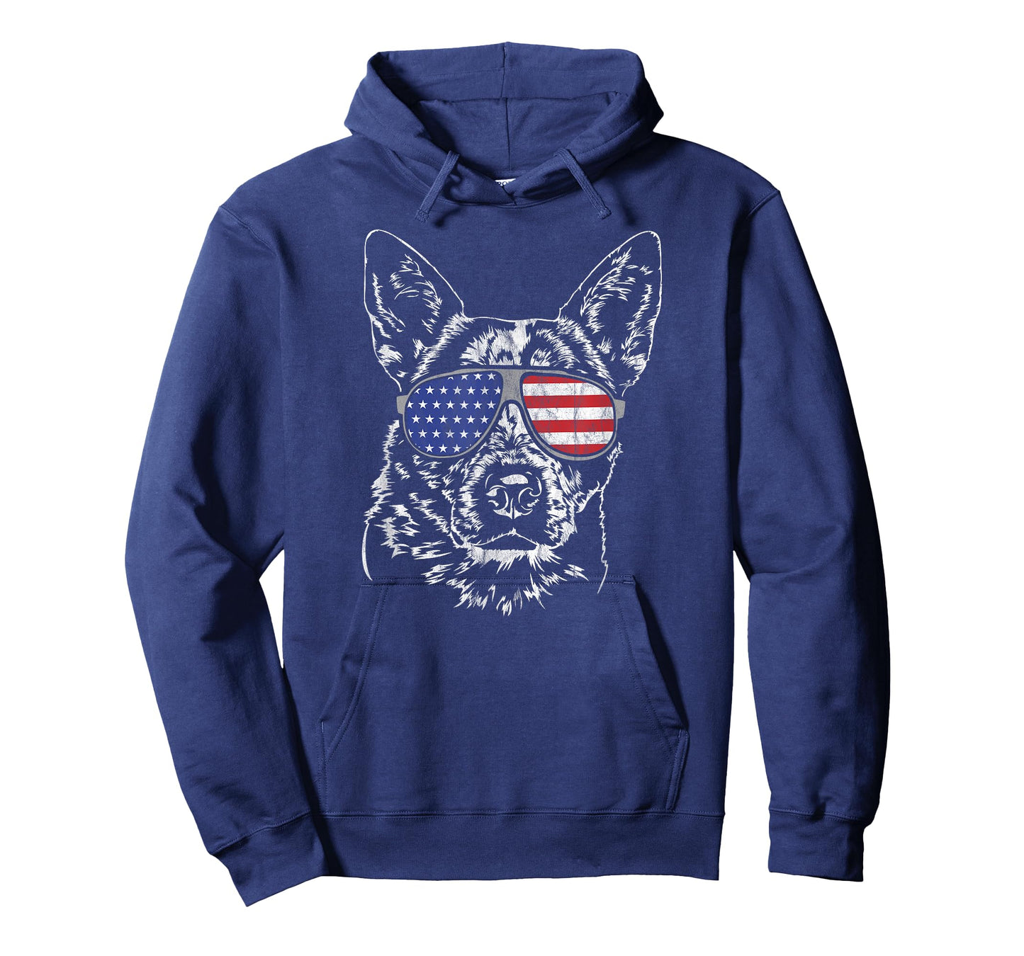 Funny Proud Cattle Dog Heeler American Flag T-Shirt tee Gift T-Shirt