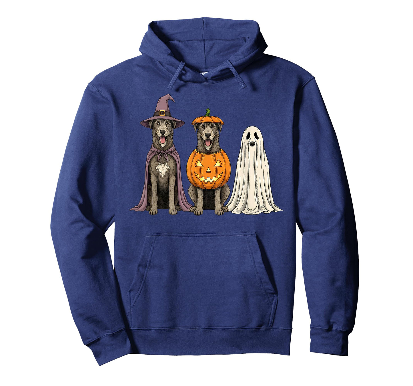 Spooky Ghost Irish Wolfhound Pumpkin Halloween Dog Lover T-Shirt