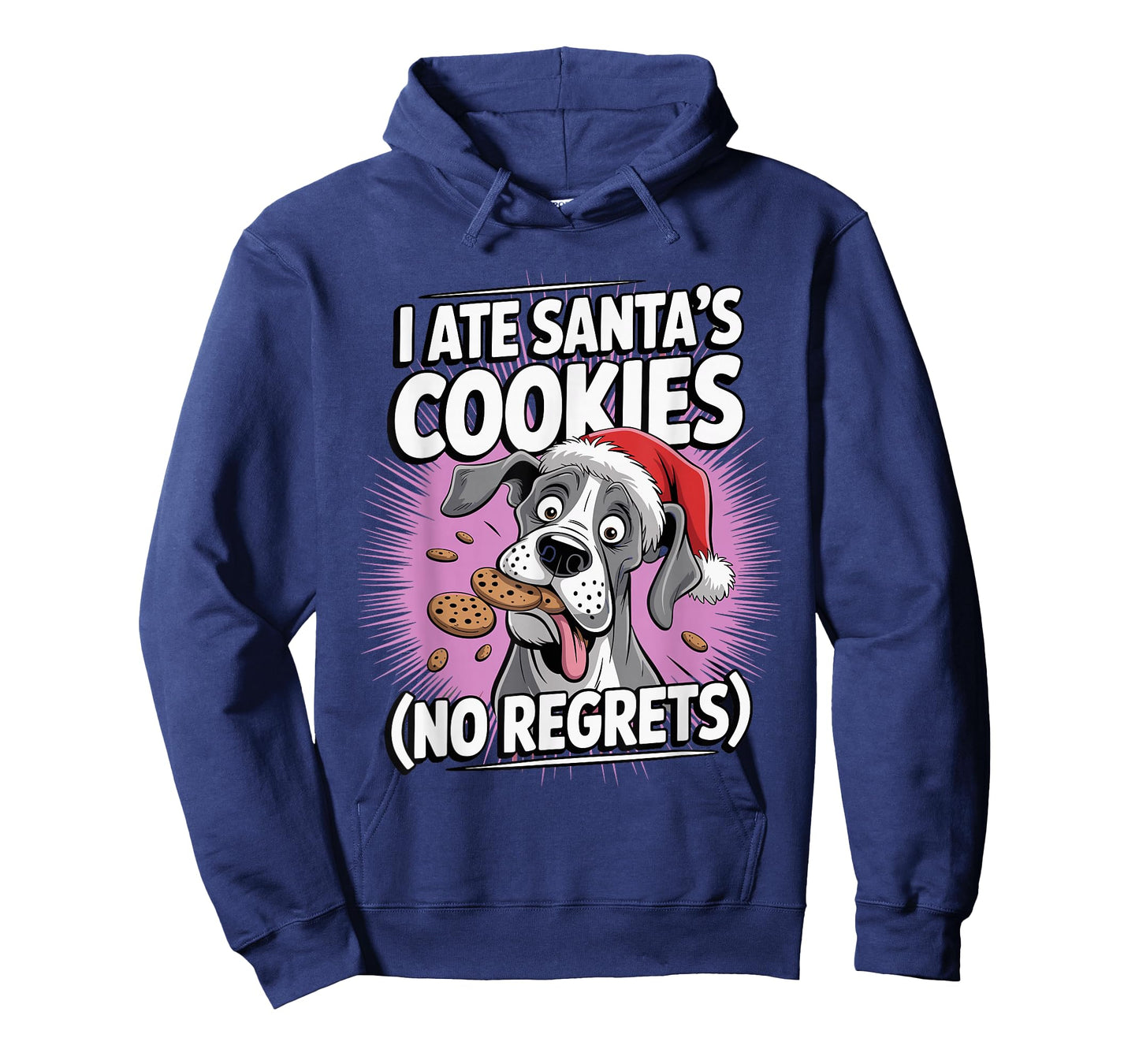 I Ate Santas Cookies Xmas Puppy Funny Christmas Great Dane T-Shirt