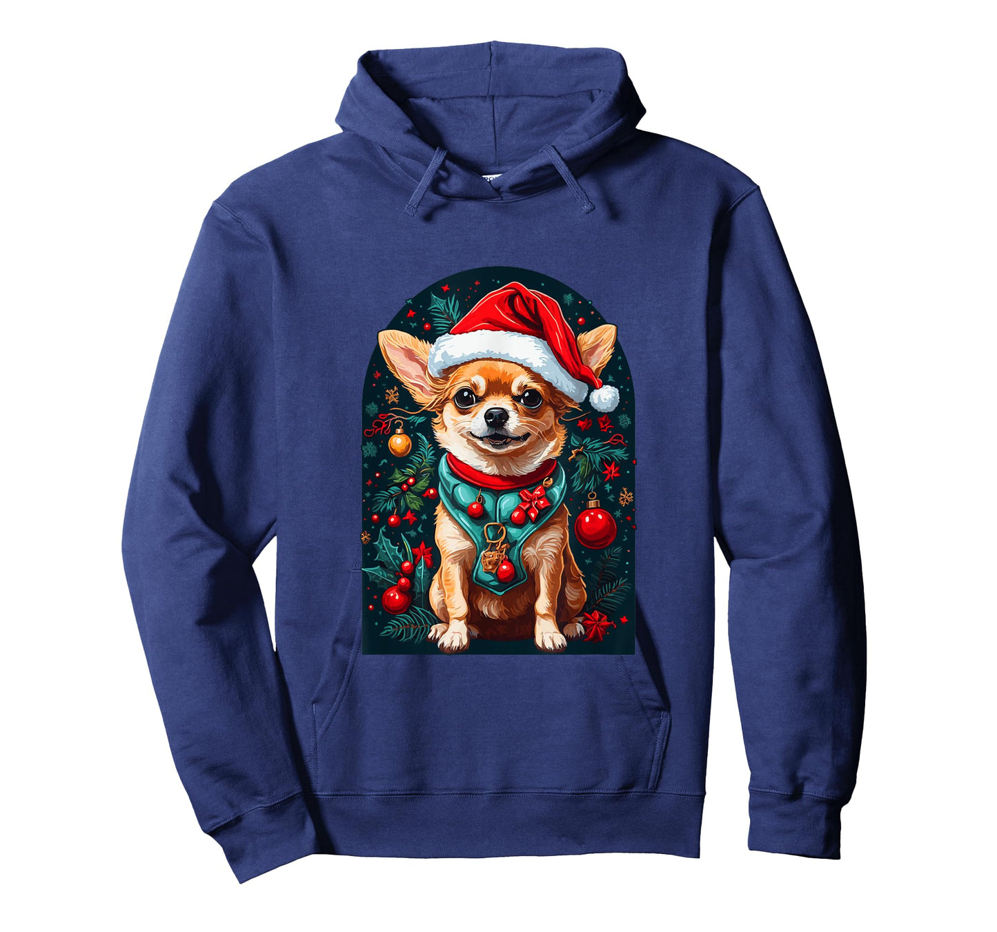 Funny Chihuahua with Santa Hat Xmas T-Shirt