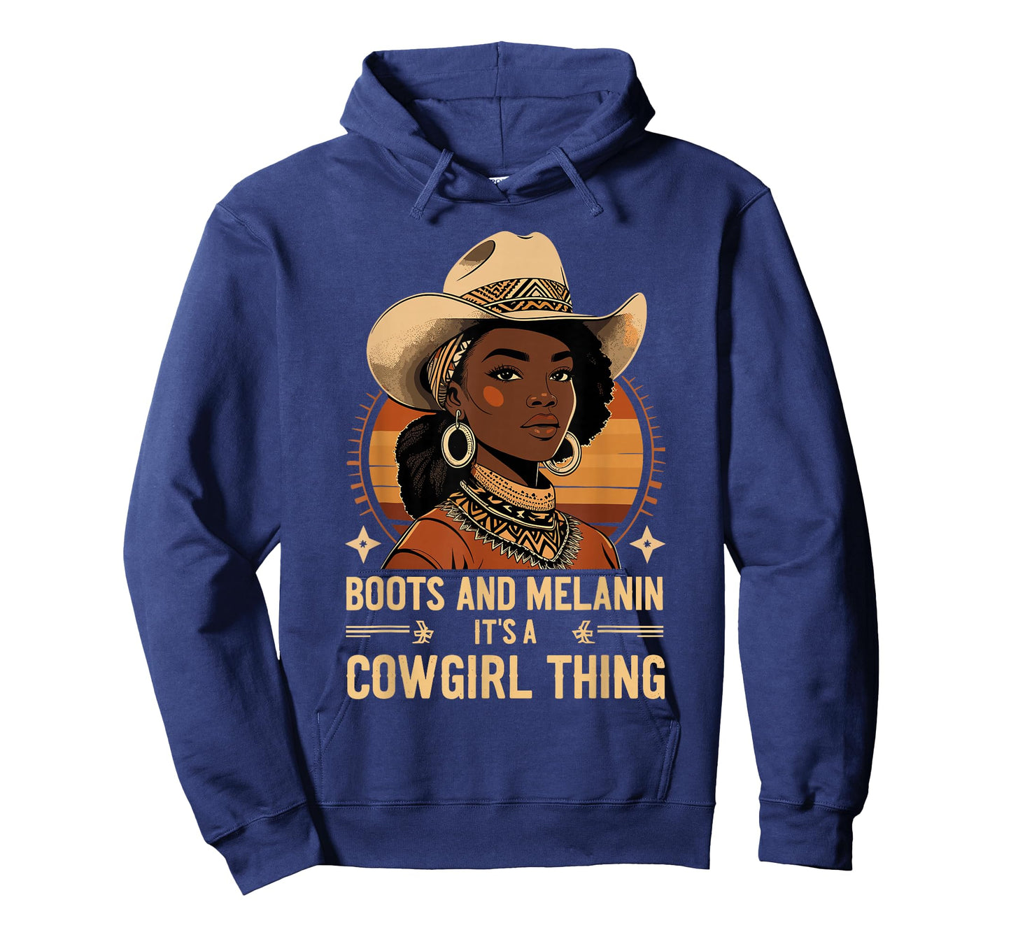 African American Western Country Texas Cowgirl Boots Melanin T-Shirt