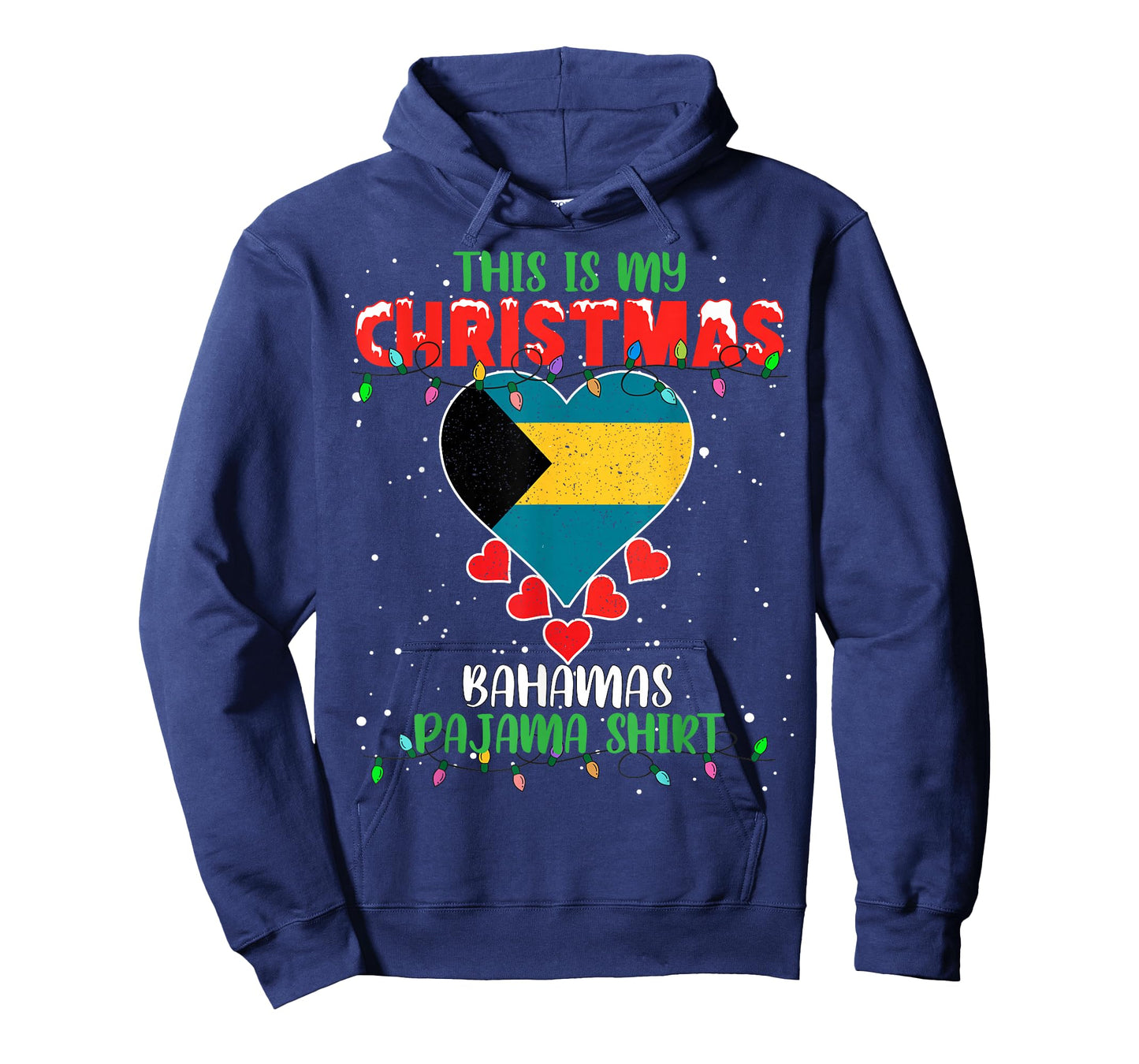 This Is My Christmas Lights Love Bahamas Flag Pajama T-Shirt