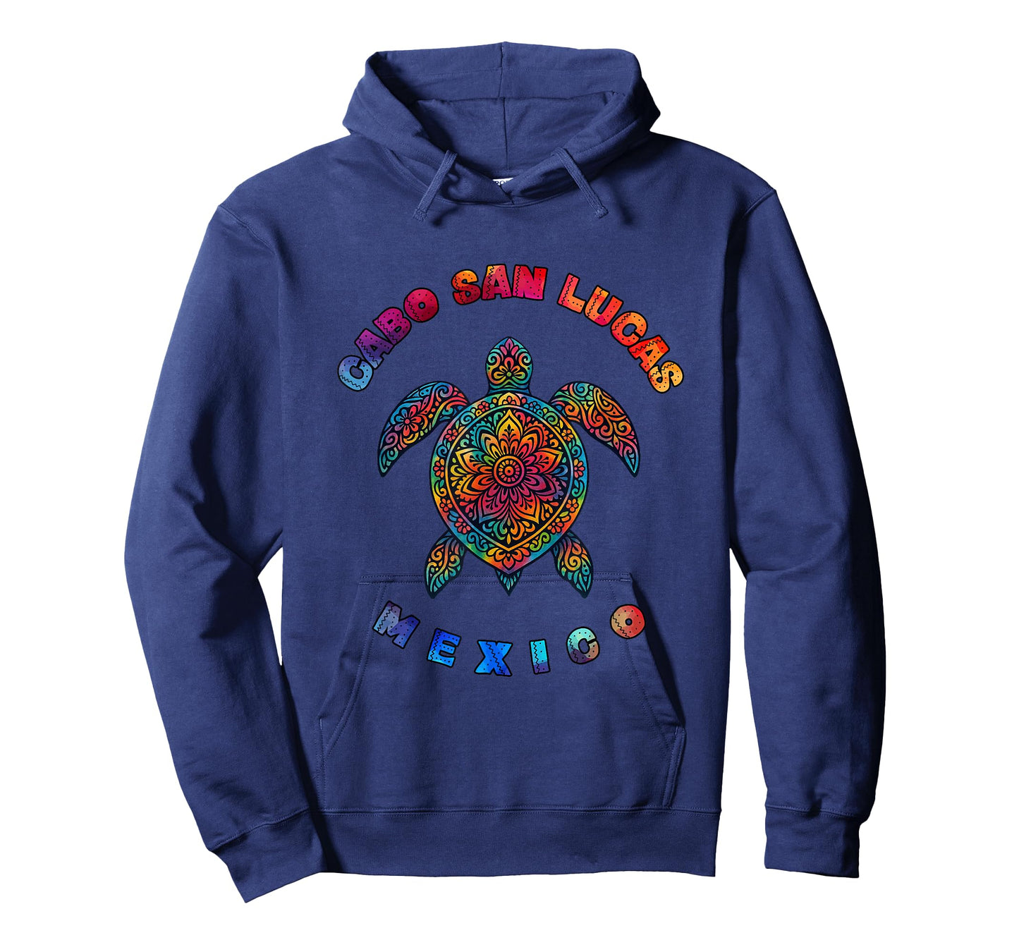A Sea Turtle in Colorful Mexican Pattern Cabo San Lucas T-Shirt