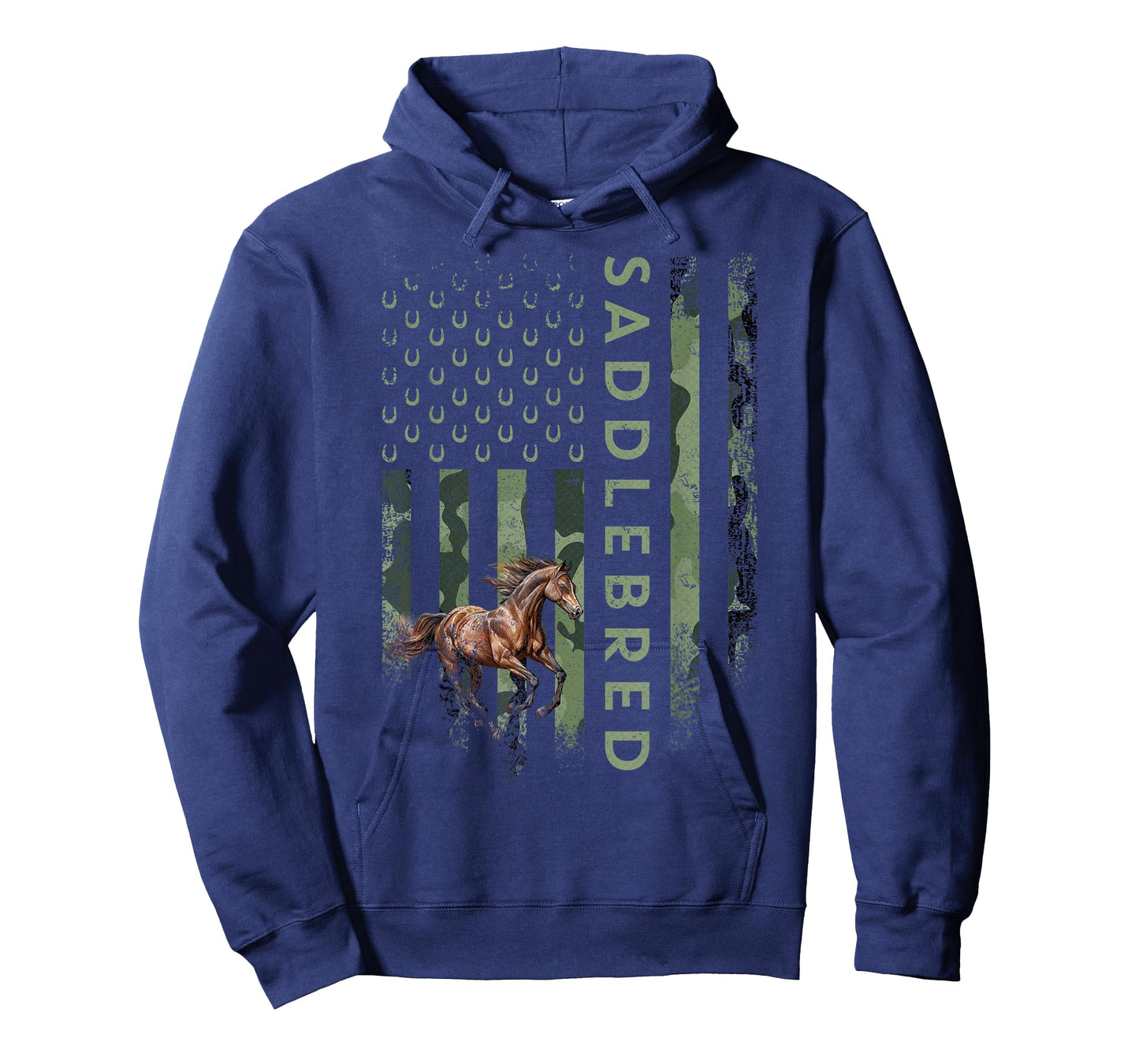 USA Camouflage American Saddlebred Horse, Horseback Riding T-Shirt