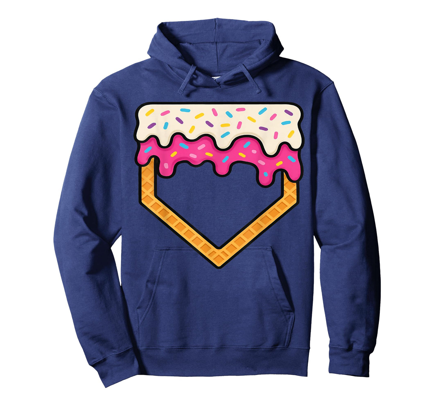 Baseball Home Plate Dripping Ice Cream Drip Youth Boys T-Shirt
