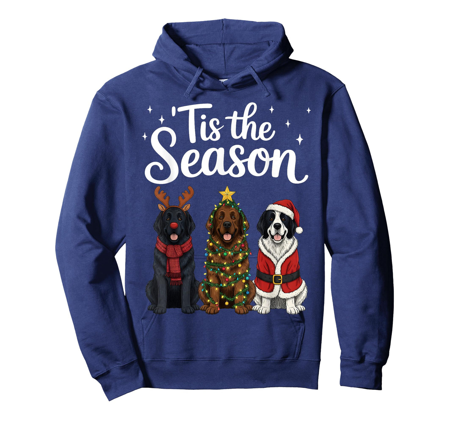 Tis The Season Newfoundland Dog Christmas Santa T-Shirt
