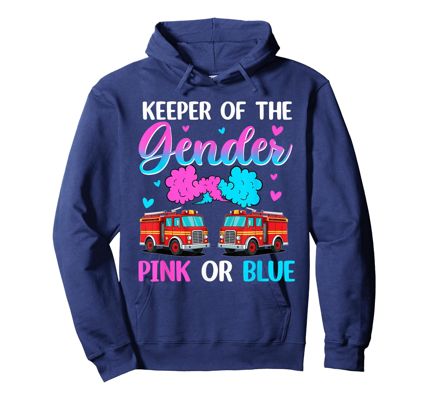 Keeper Of The Gender Pink Or Blue Firefighter Gender Reveal T-Shirt