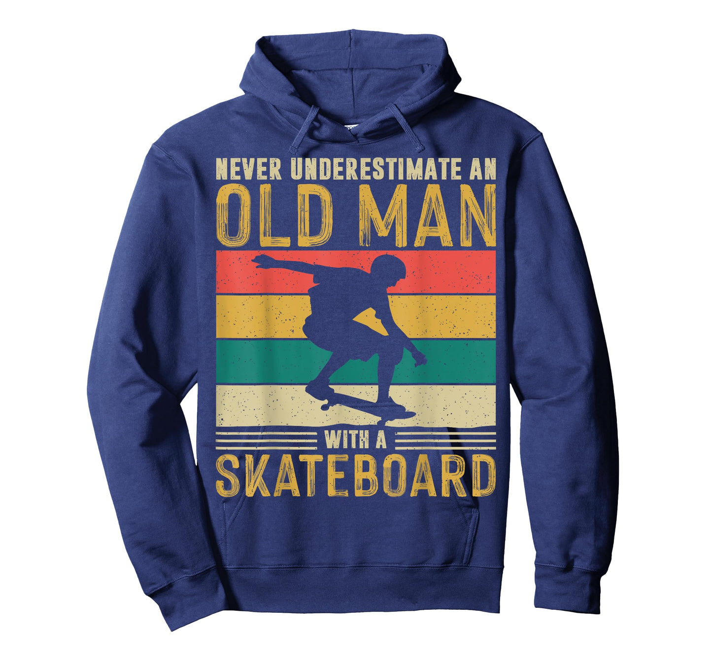 Never Underestimate and old man Skateboard Skateboarder Gift T-Shirt