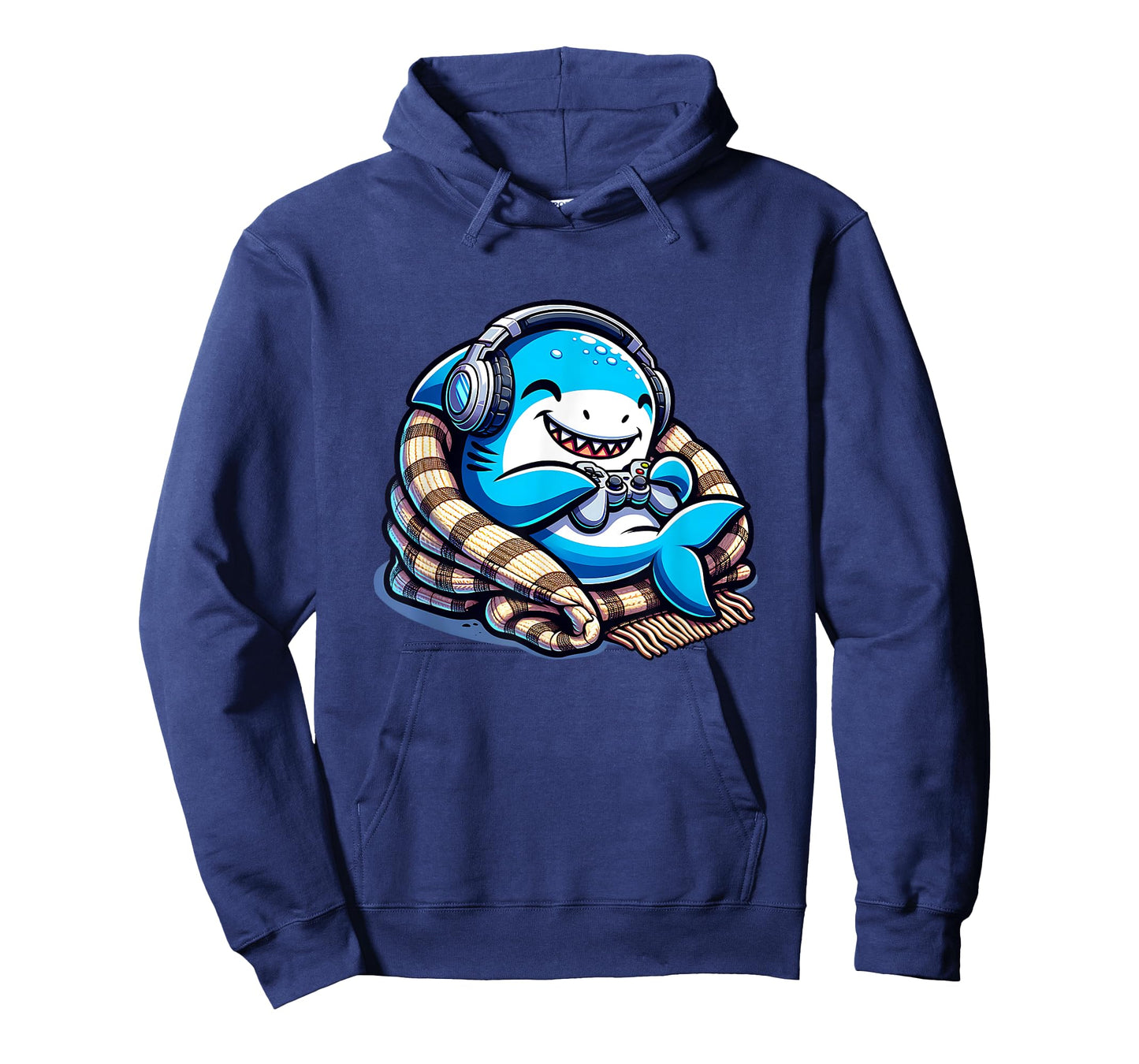 Cozy Gaming Shark with Headphones Joy T-Shirt