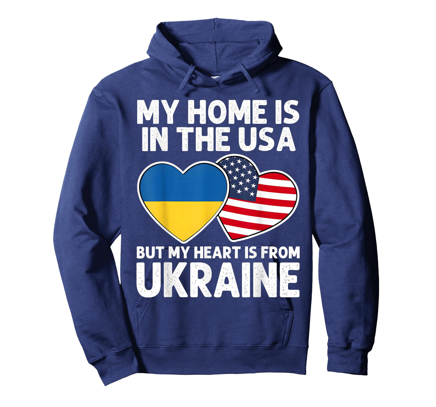 My Home USA My Heart Ukraine Ukrainian American Pride Flag T-Shirt
