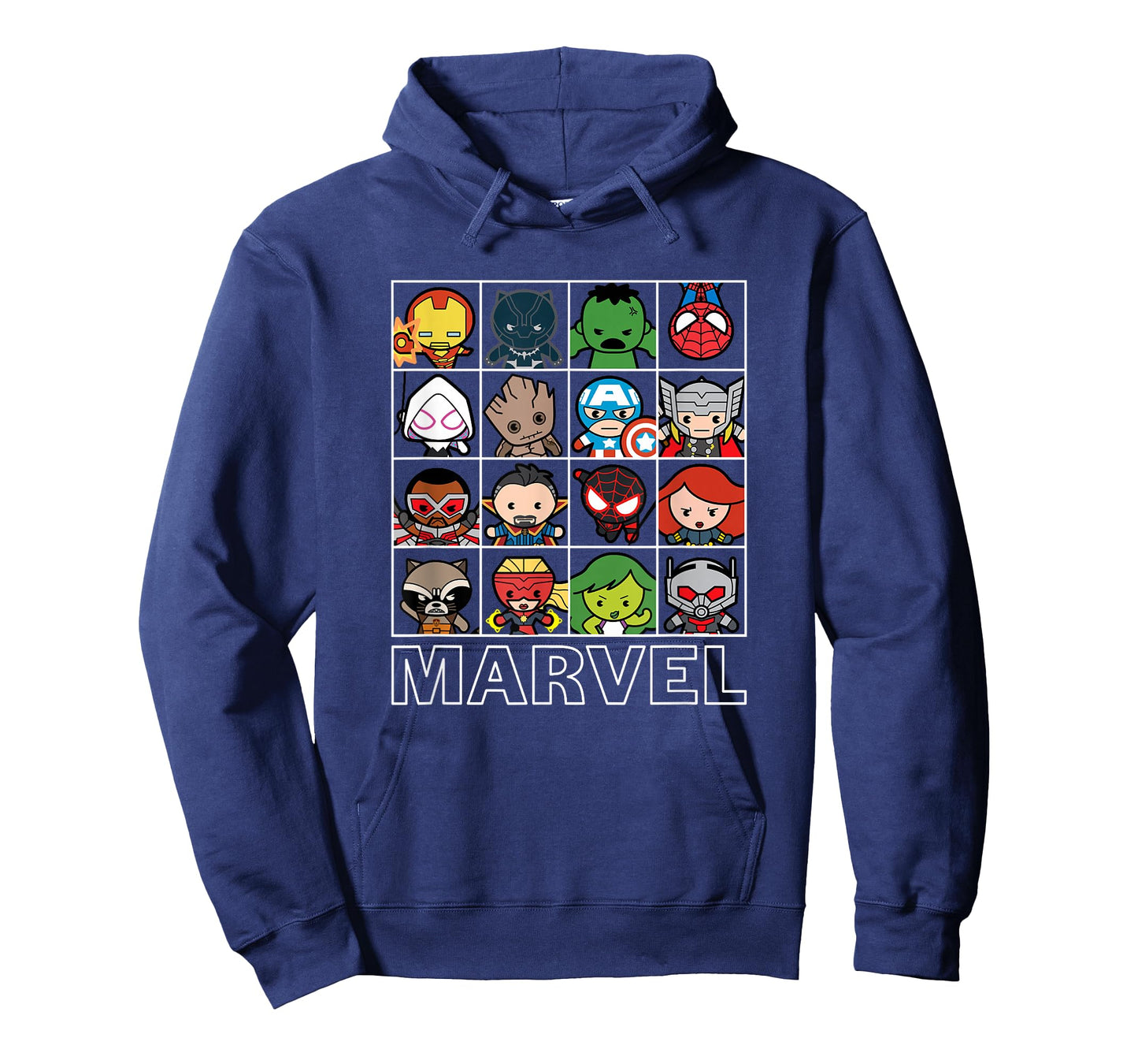 Marvel Kawaii Chibi Iconic Characters Grid Panels T-Shirt