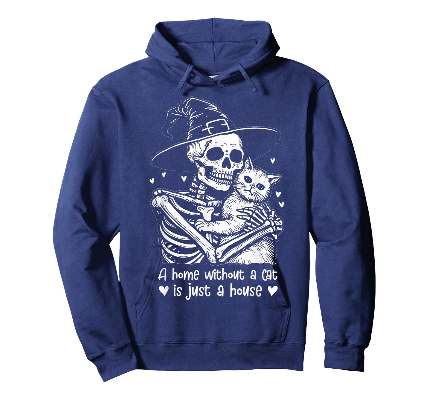 A Home Without a Cat is just A House, Halloween Skeleton Cat T-Shirt