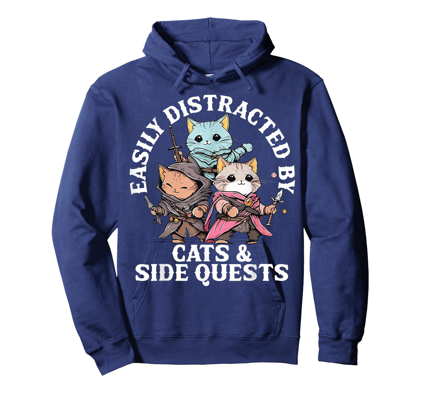 Easily Distracted by Cats and Side Quest T-Shirt