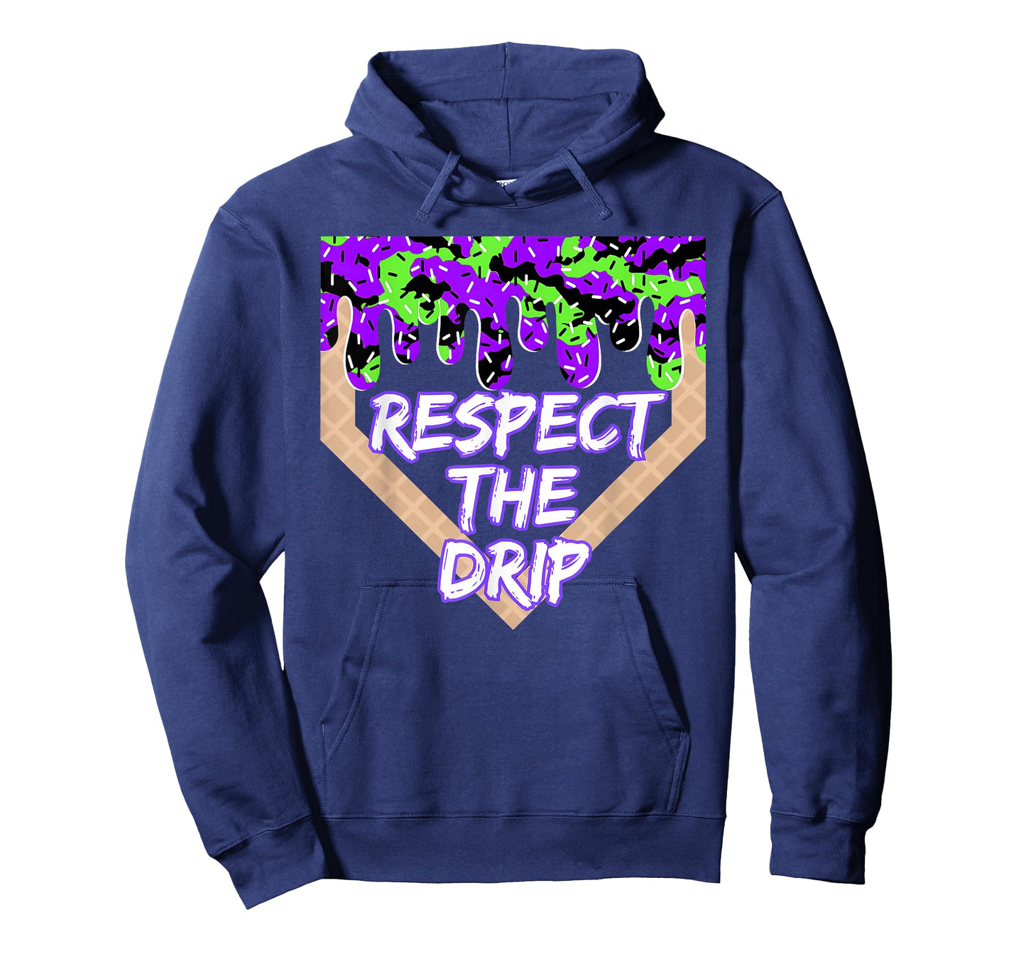 Respect The Drip Halloween Baseball Home Plate Ice Cream T-Shirt