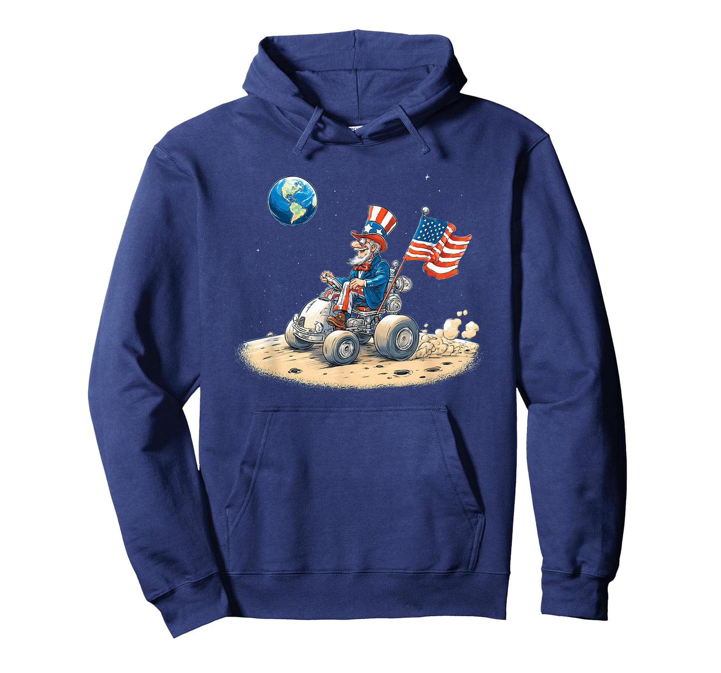 Cool Moon Drive with Space Vehicle in US Colors T-Shirt