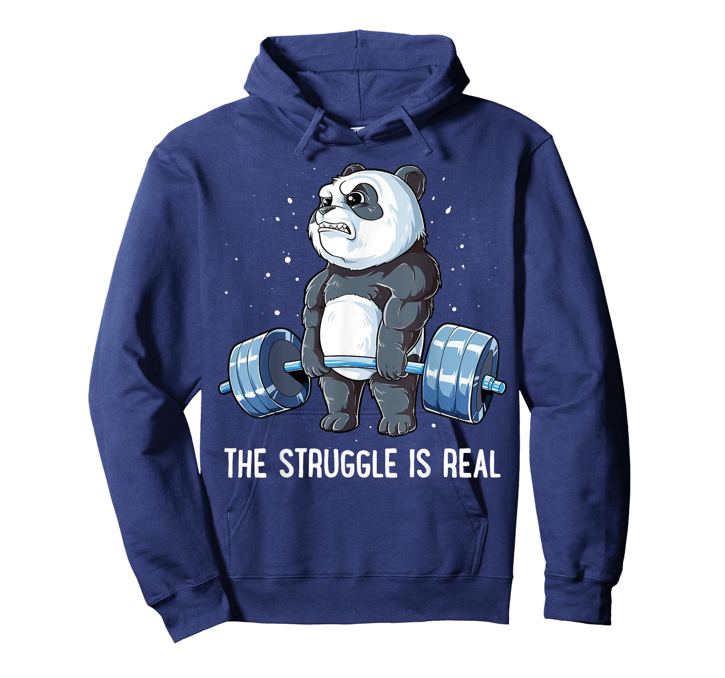 Panda The Struggle is Real Weightlifting Fitness Gym Funny T-Shirt