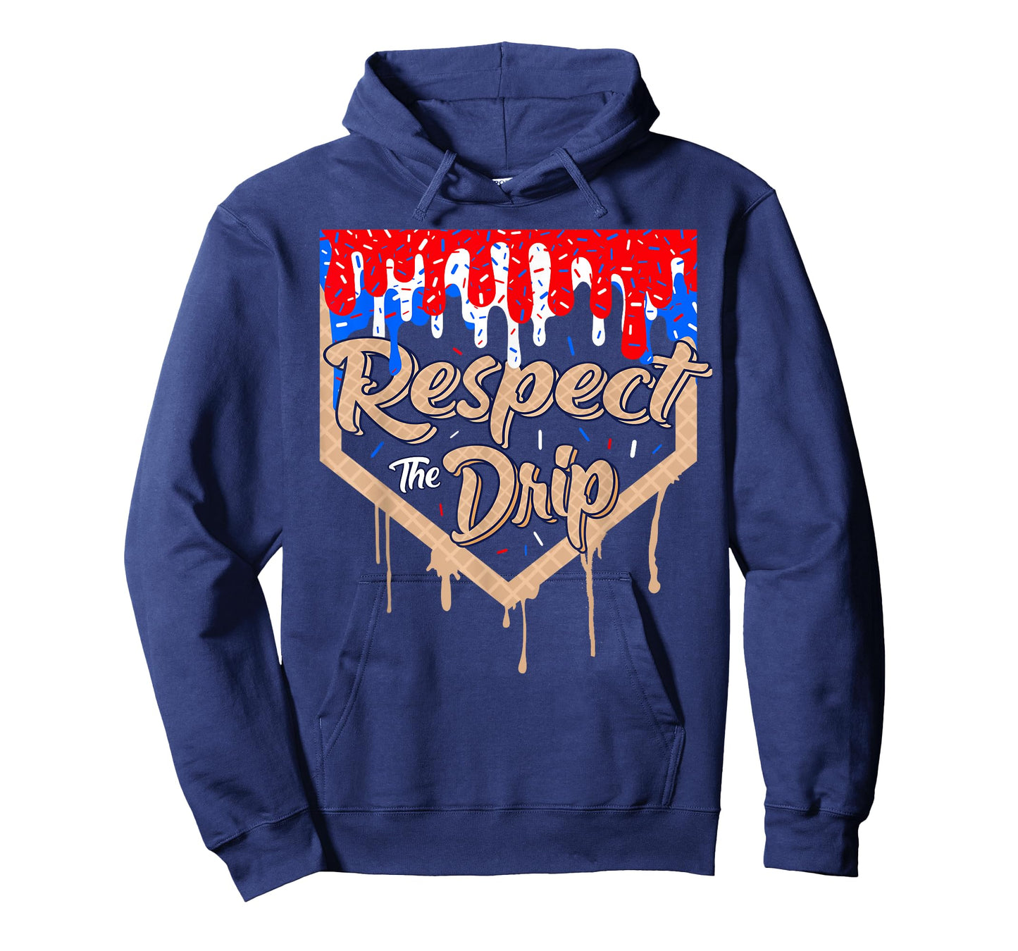 Baseball Drip Boys Ice Cream Home Plate Respect The Drip T-Shirt