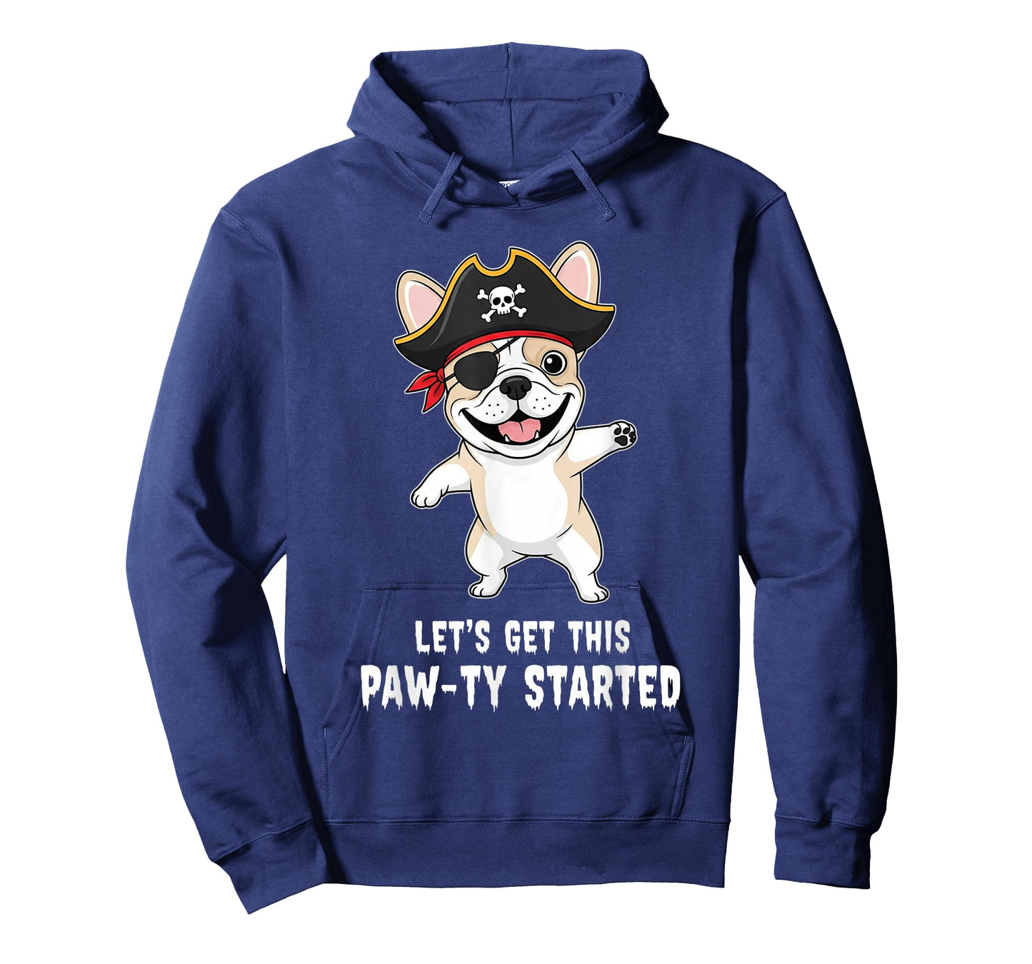 Funny French Bulldog Pirate Let's Get This Paw-ty Frenchie T-Shirt