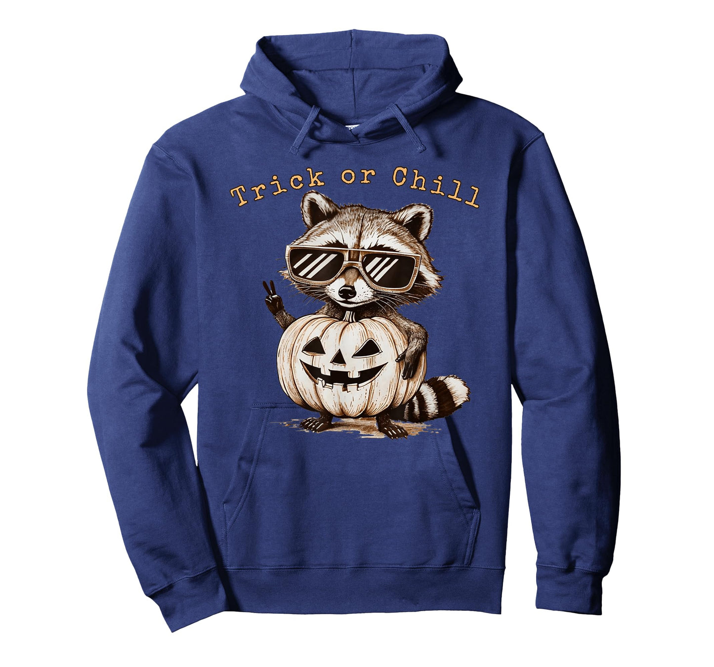 Trick or Chill Raccoon Halloween Pumpkin Costume Gift T-Shirt