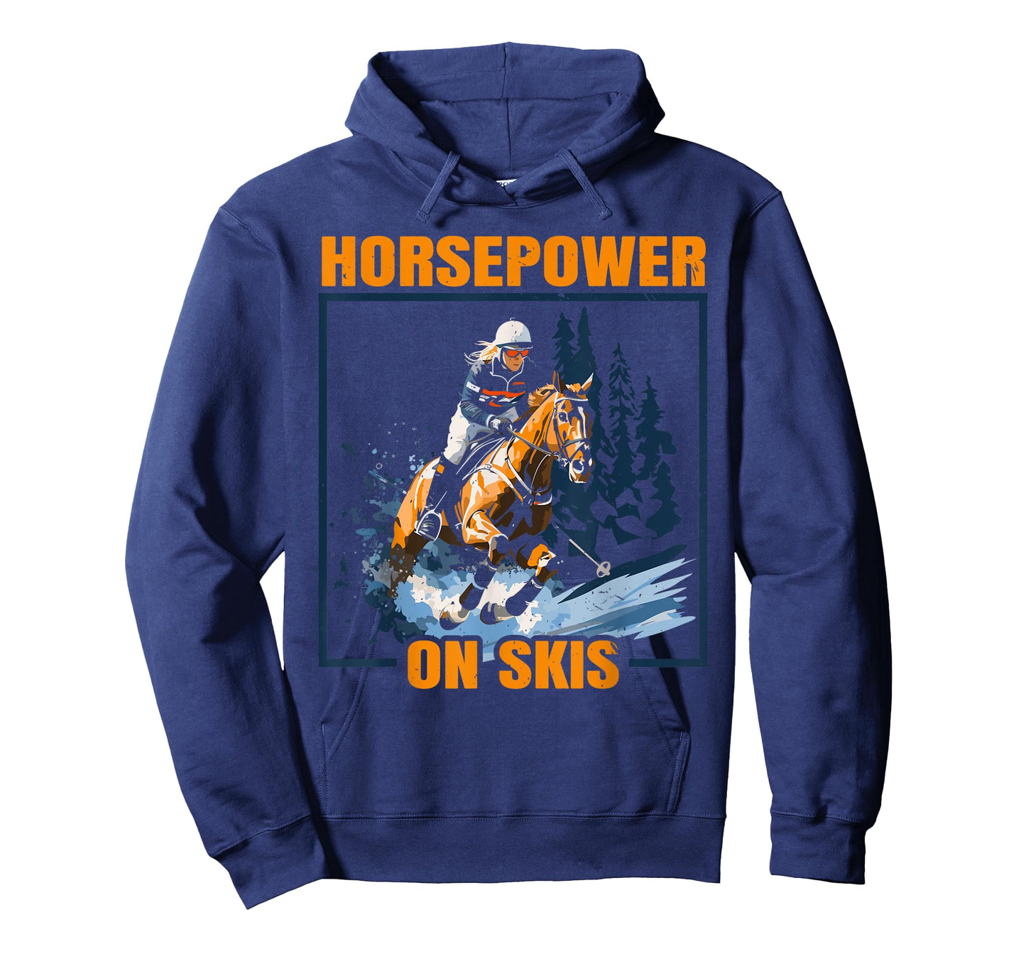 Skijoring With Horses Ski Driving Winter Sport T-Shirt
