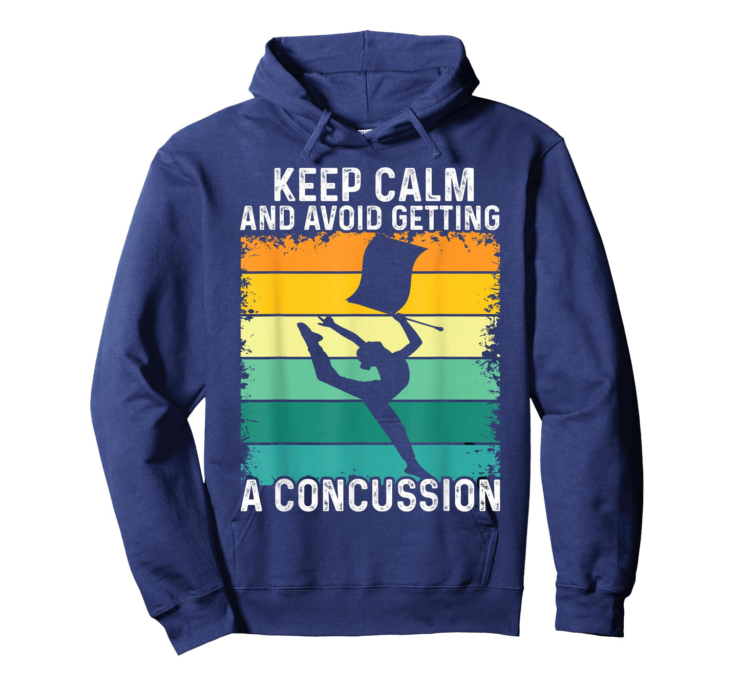 Keep Calm And Avoid Getting A Concussion Retro Color guard T-Shirt