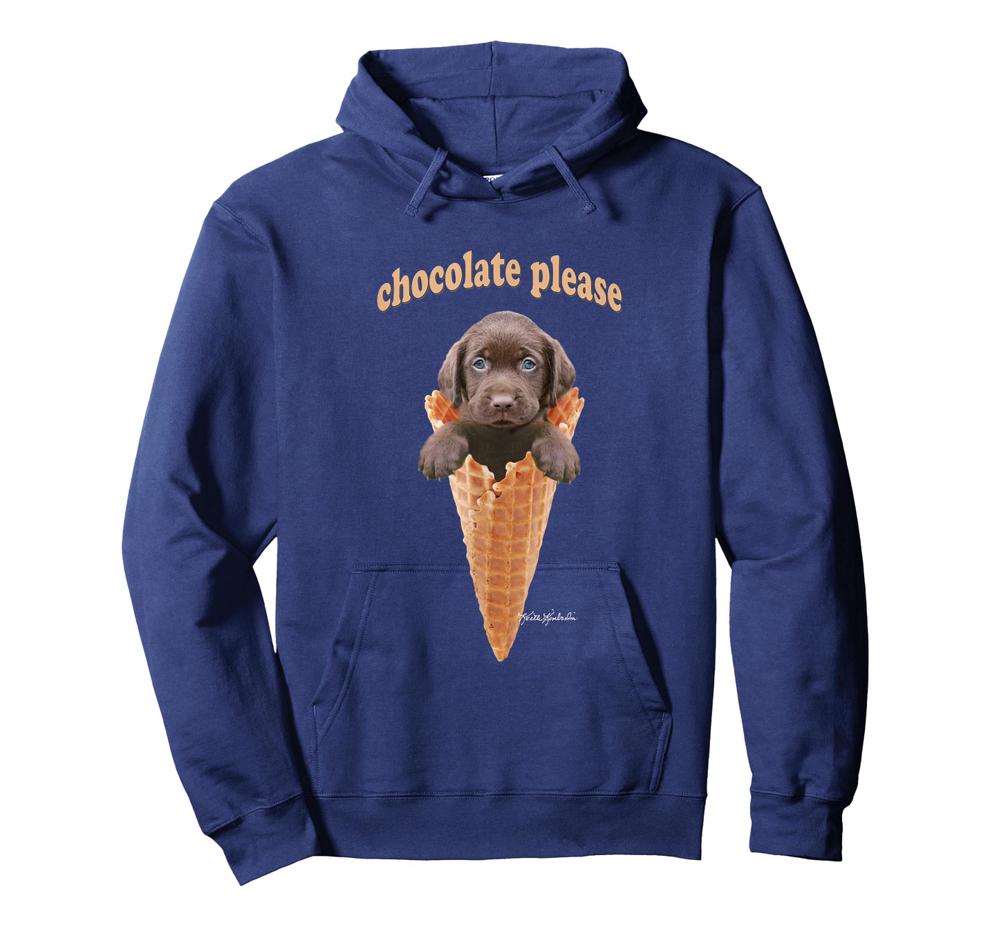 Chocolate Lab Waffle Cone Ice Cream T-Shirt Cute Puppy Tee T-Shirt