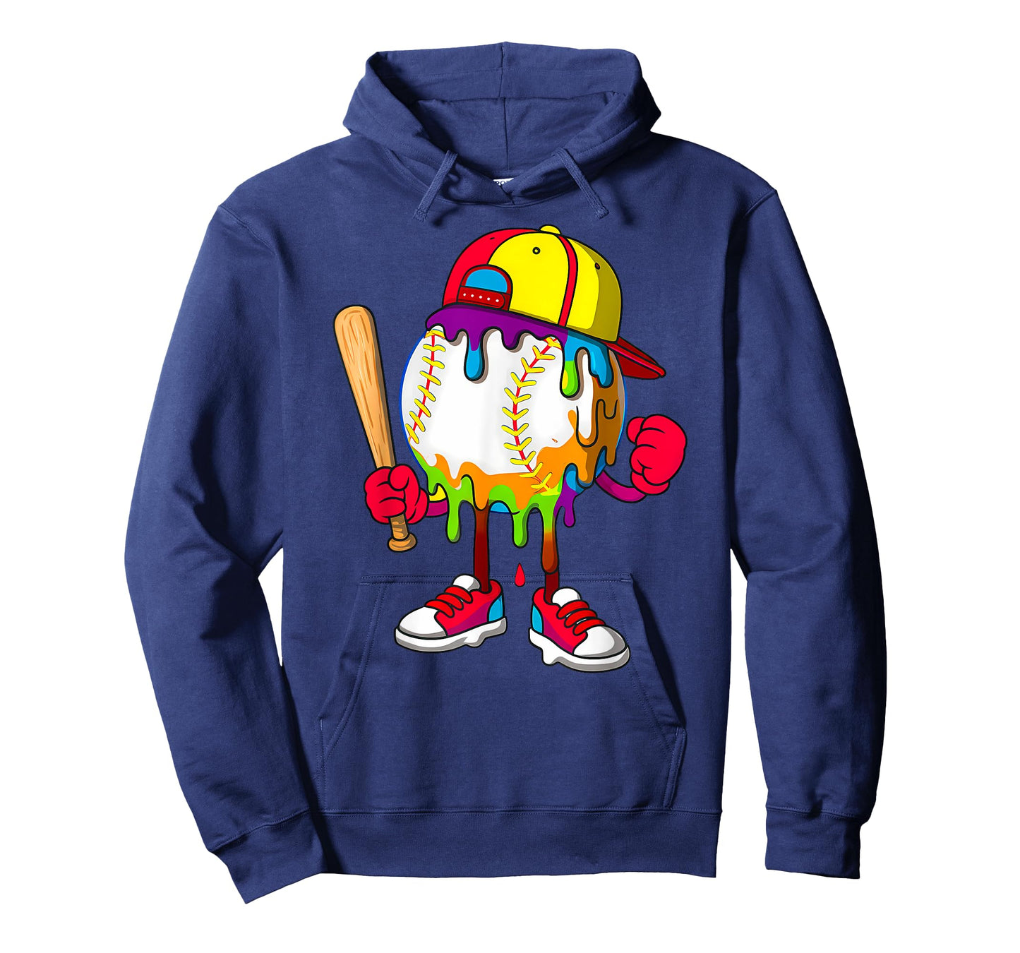 Funny Football Drip for Boys Kids Youth Dripping Ice Cream T-Shirt
