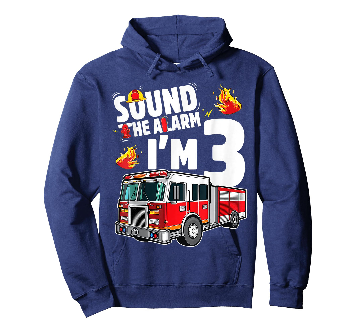 Kids Fire Truck 3rd Birthday Boy Firefighter 3 Year Old T-Shirt