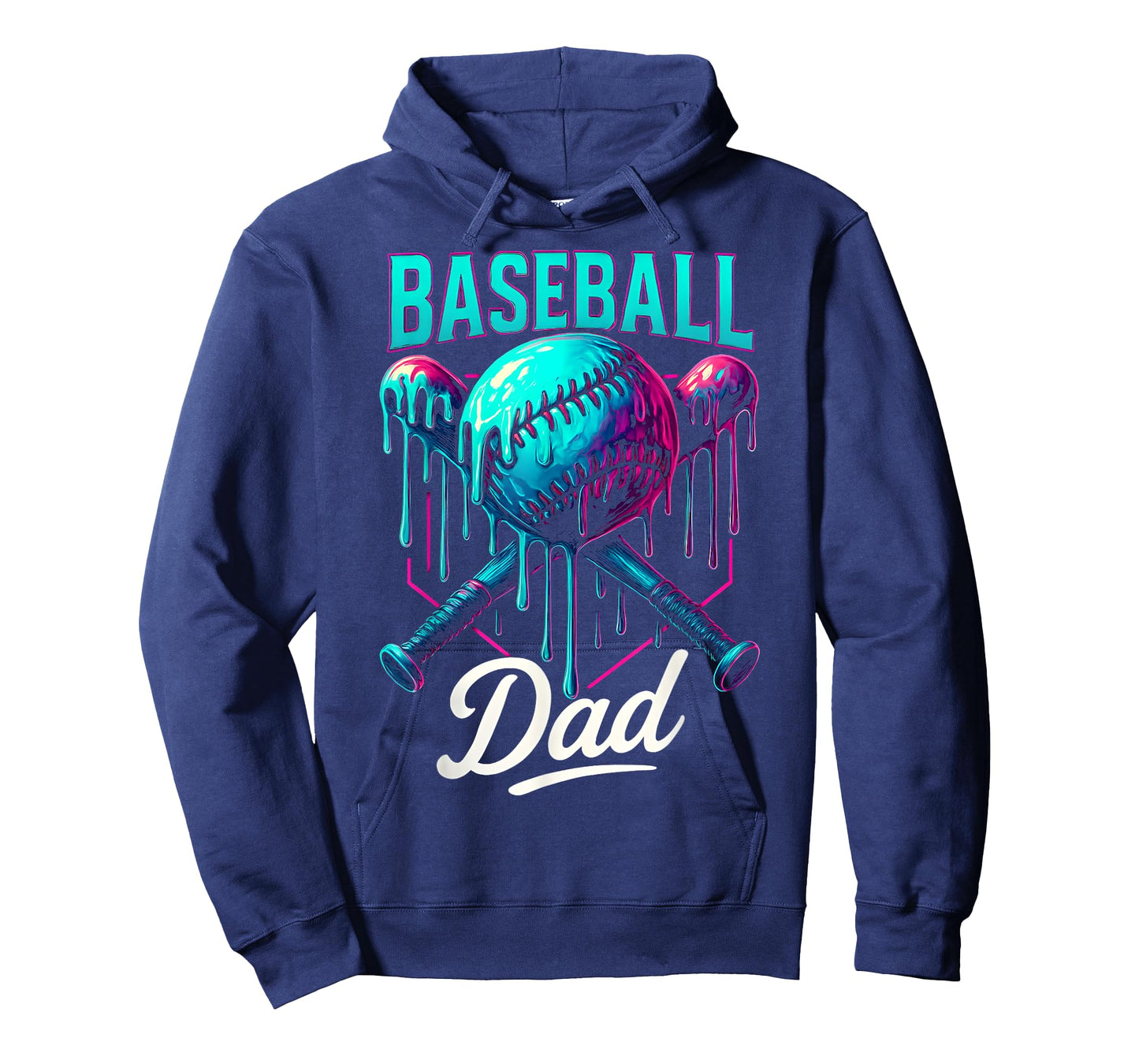 Baseball Drip Dad Ice Cream Drip Baseball Men Father's Day T-Shirt