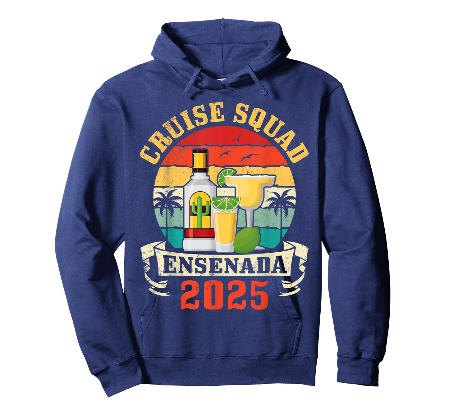 Family Cruise Squad Ensenada 2025 Sunset Vibes And Margarita T-Shirt