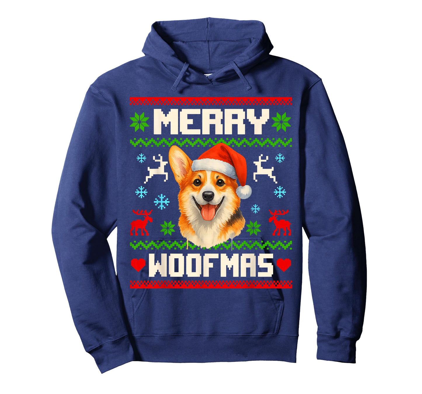 Funny Corgi Dog Christmas Ugly Sweater Pet Dog Lover Xmas T-Shirt