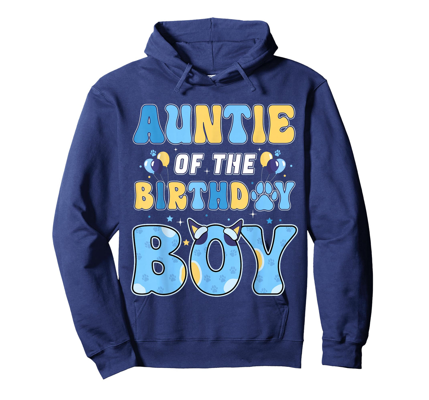 Auntie of The Birthday Boy Family Blue Dog Birthday Party T-Shirt