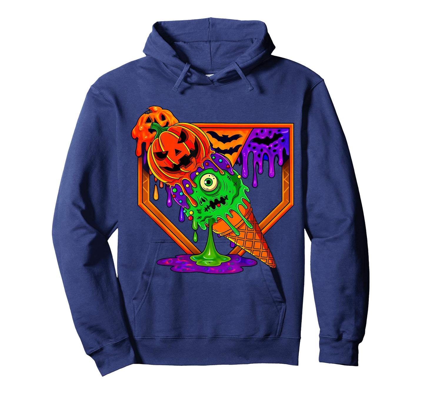 Funny Halloween Baseball Ice Cream Drip Boys Girls Youth T-Shirt