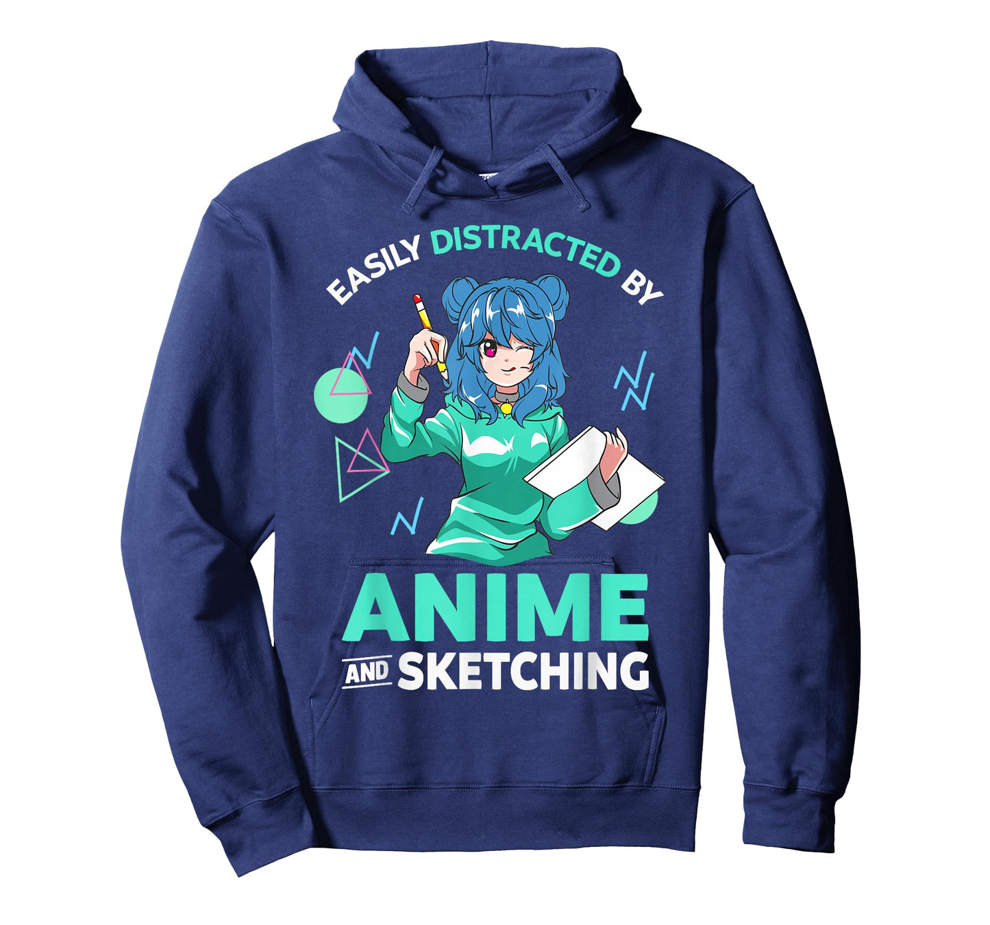 Easily Distracted by Anime and Sketching Anime Girl Drawing T-Shirt