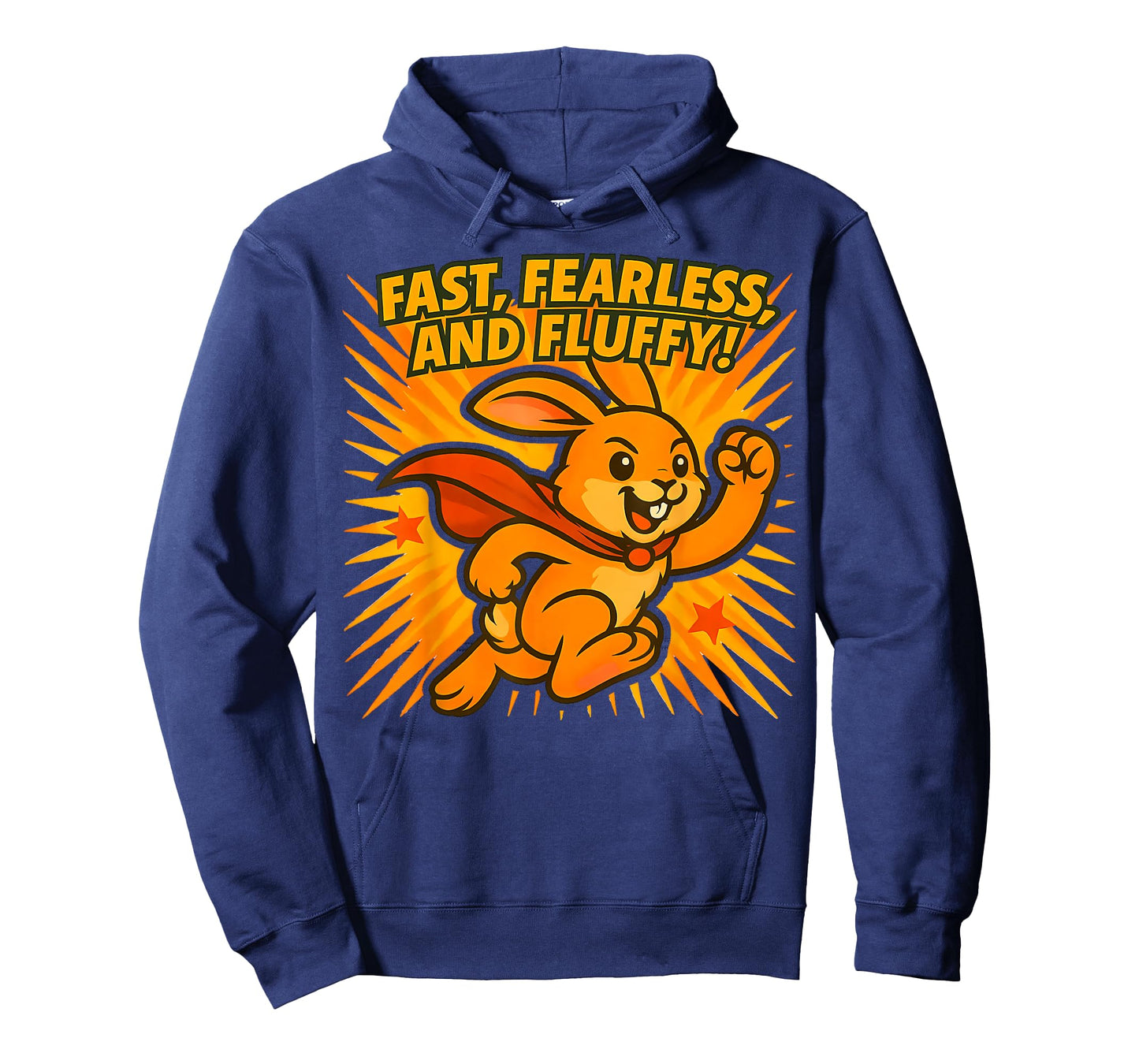 Fast Fearless and Fluffy Bunny Superhero T-Shirt
