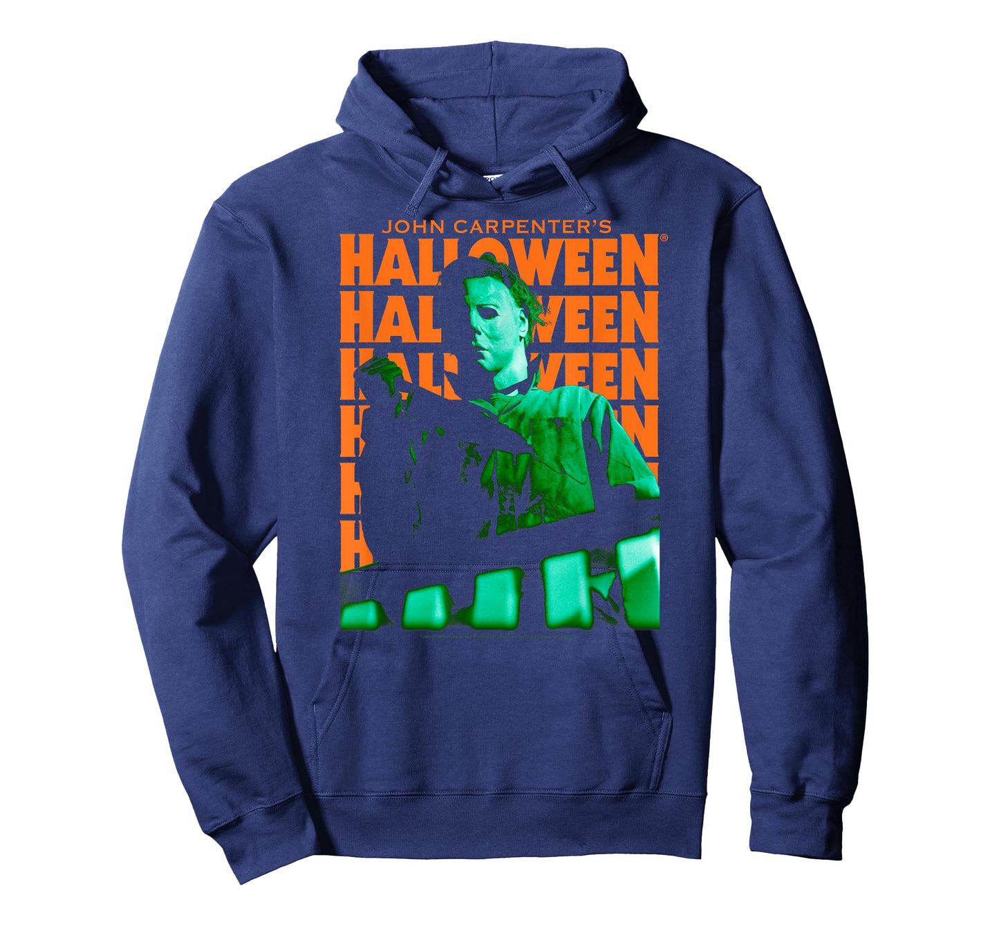 Halloween Repeating Logo Green and Orange Horror Movie T-Shirt