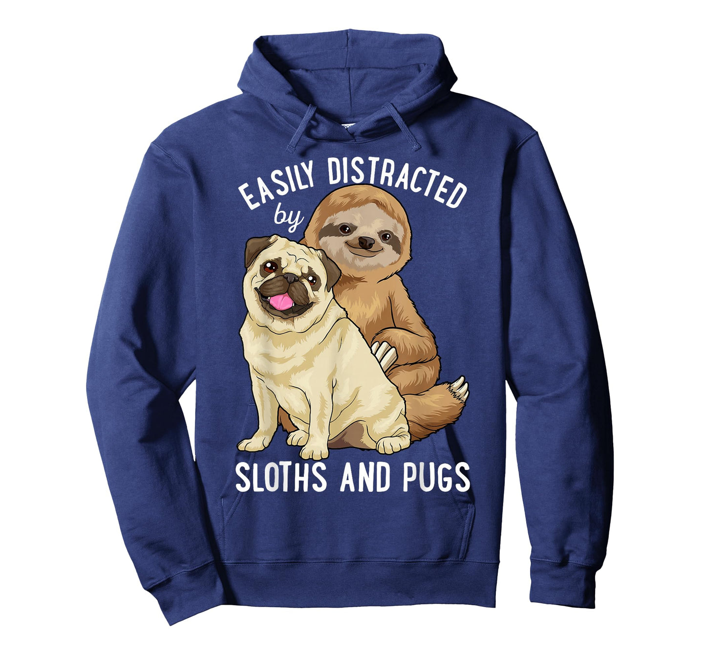 Easily Distracted By Sloths And Pugs Cute Sloth Gifts T-Shirt