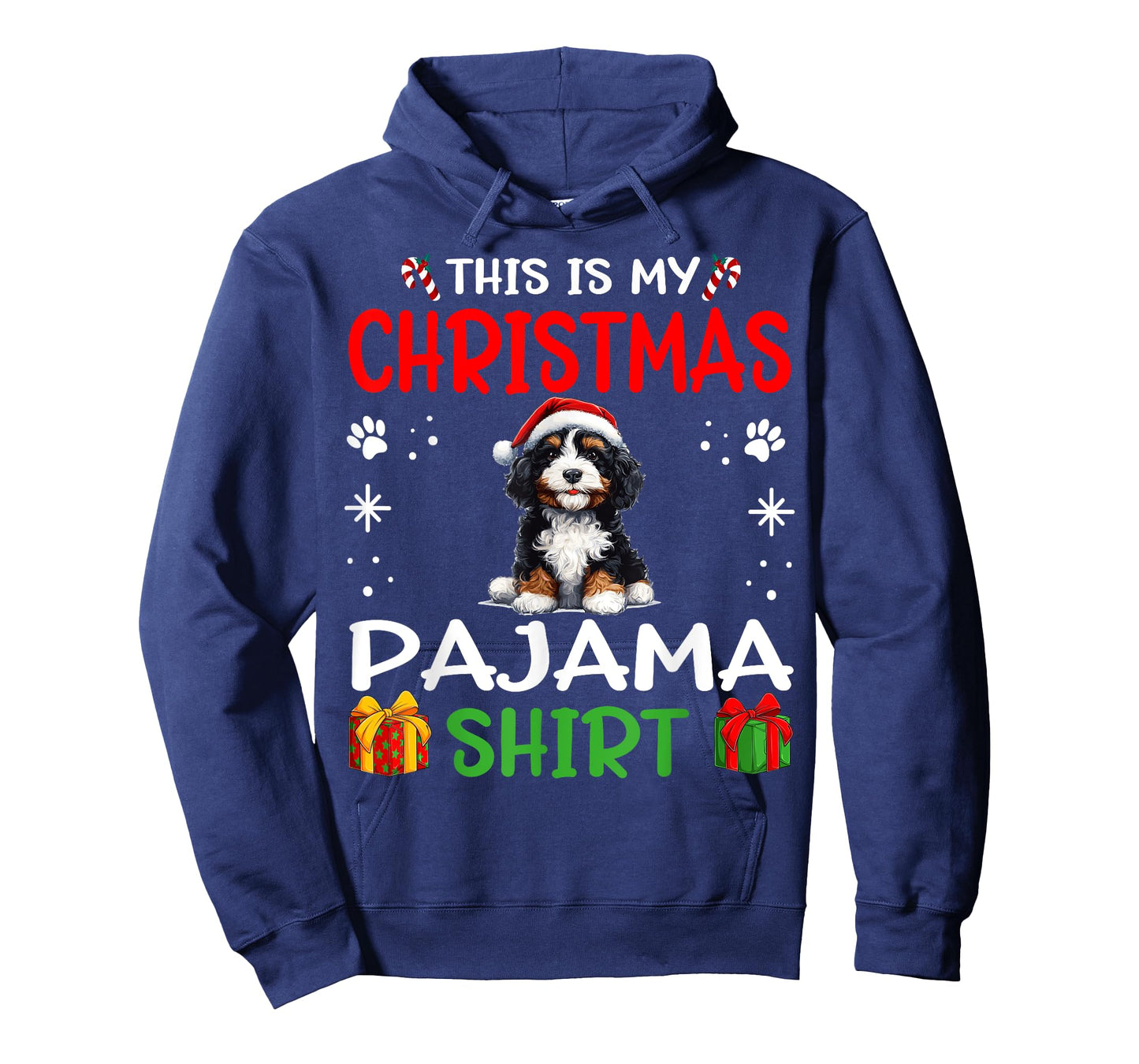 Bernedoodle Dog Nightgown Pajama This is my Christmas Pajama T-Shirt for Men Women Kids