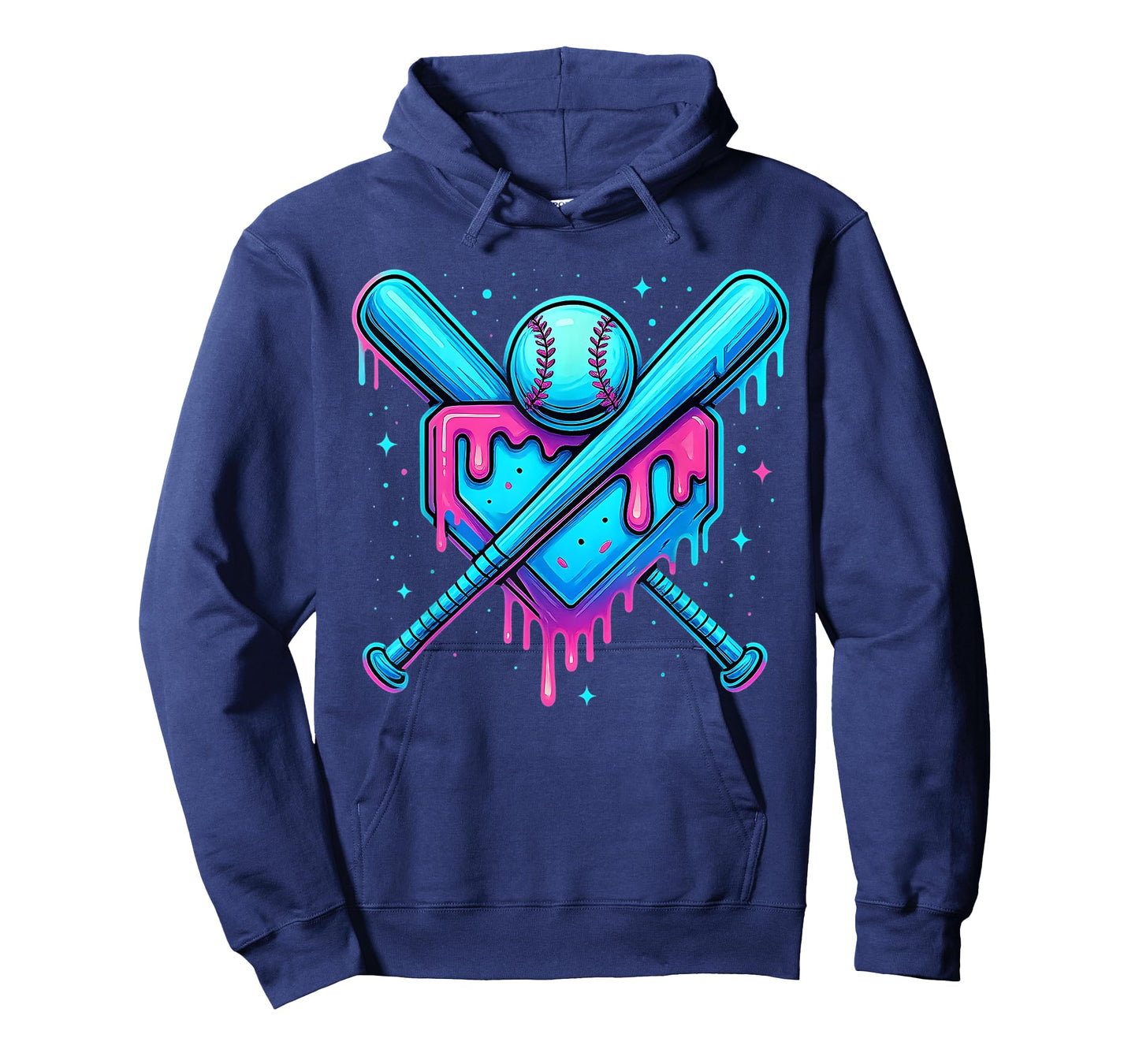 Baseball Home Plate Dripping Ice Cream Drip Youth Boys T-Shirt
