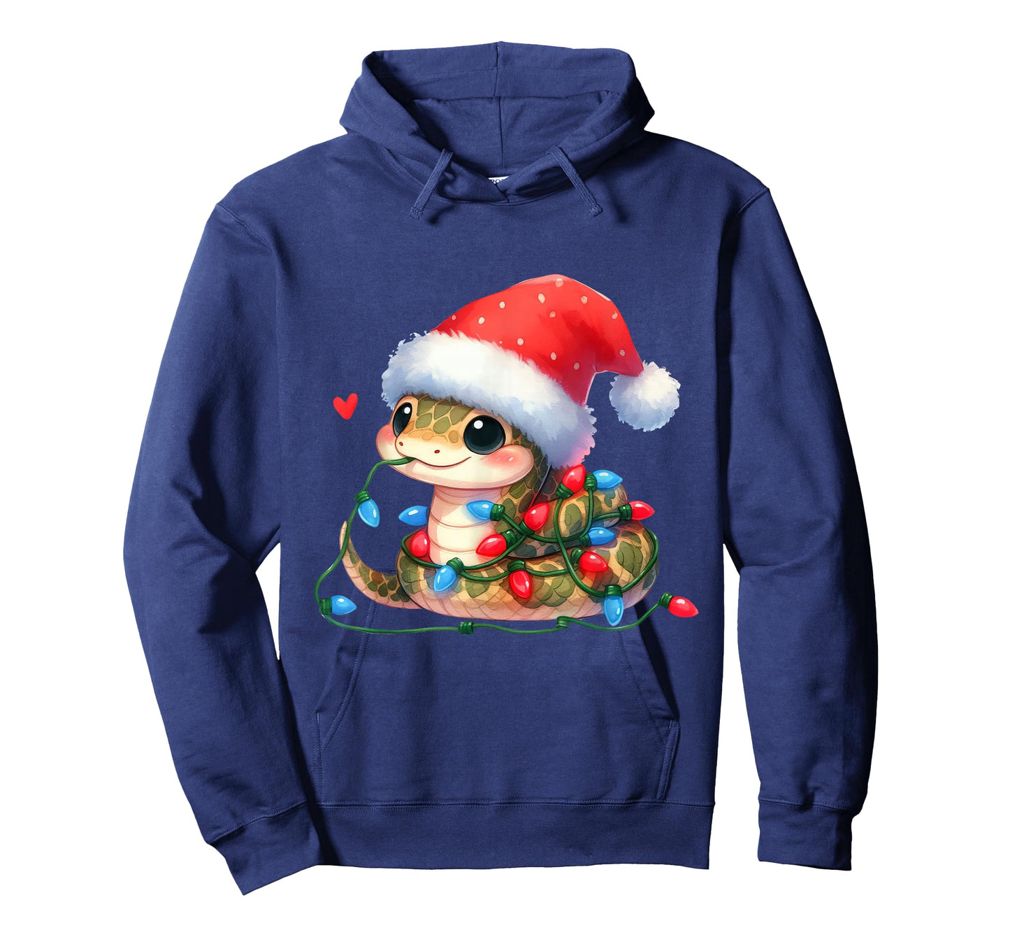 Snake Christmas Lights Funny Santa Hat Merry Xmas T-Shirt